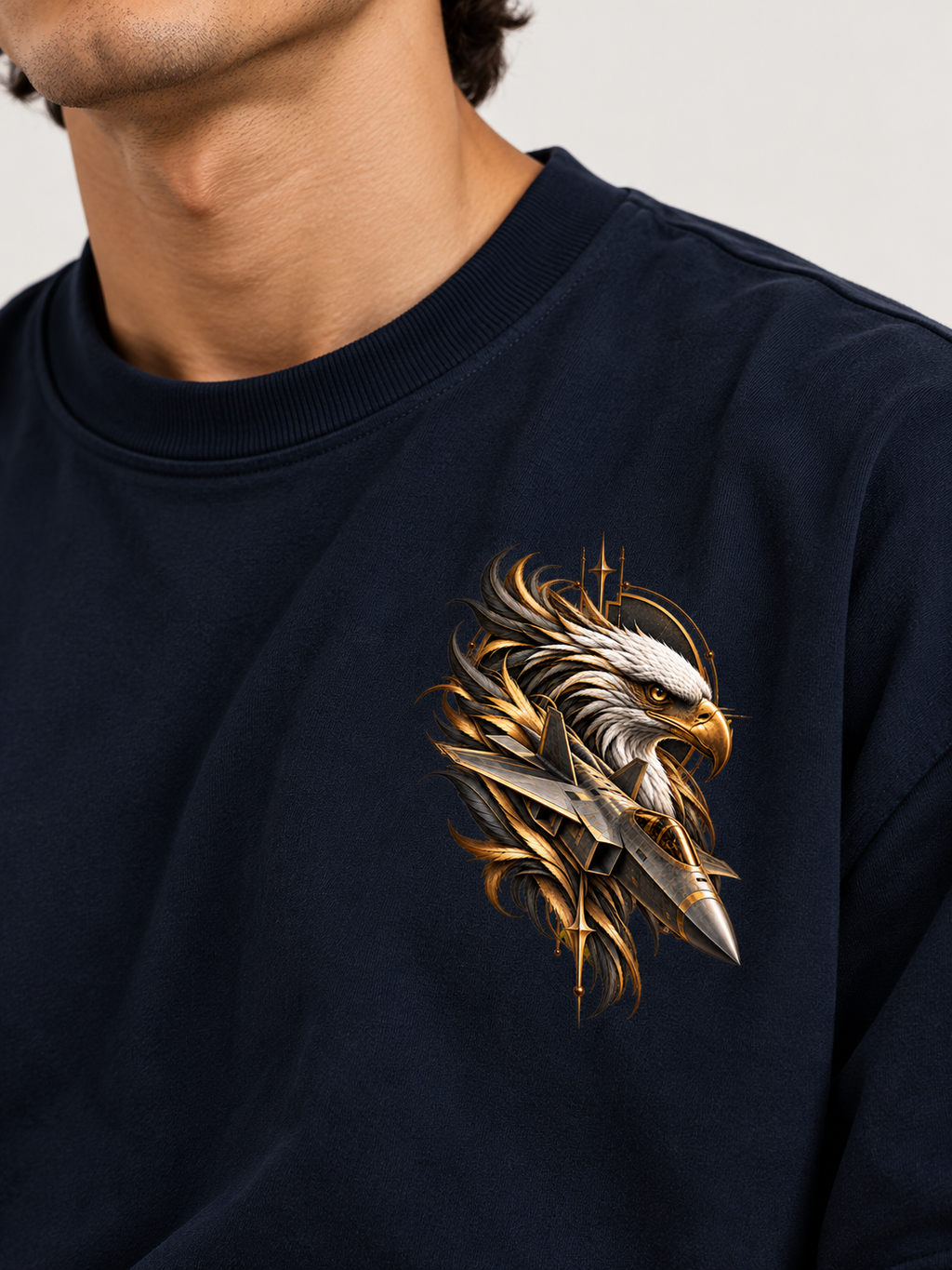 UC22 Oversized Classic T-Shirt – Eagle Fighter